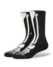 Stance Tagessocke Crew Bonez Infiknit (Kości) czarna - 1 para